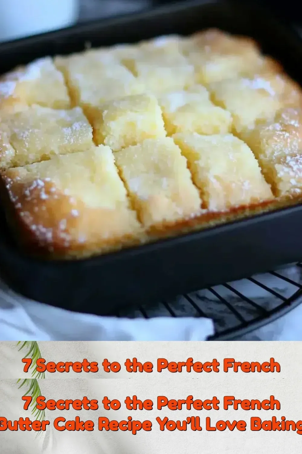Delicious slice of French butter cake on a plate, showcasing its rich texture