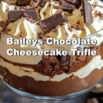 Delicious Baileys Chocolate Cheesecake Trifle dessert