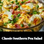 Classic Southern Pea Salad with vibrant green peas and fresh ingredients
