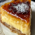 Delicious Crème Brûlée Cake with caramelized sugar topping