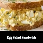 Delicious homemade egg salad sandwich on whole grain bread