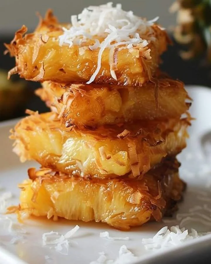 Fried Pineapple with Coconut Crust