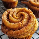 Delicious homemade cinnamon sugar swirl muffins fresh out of the oven