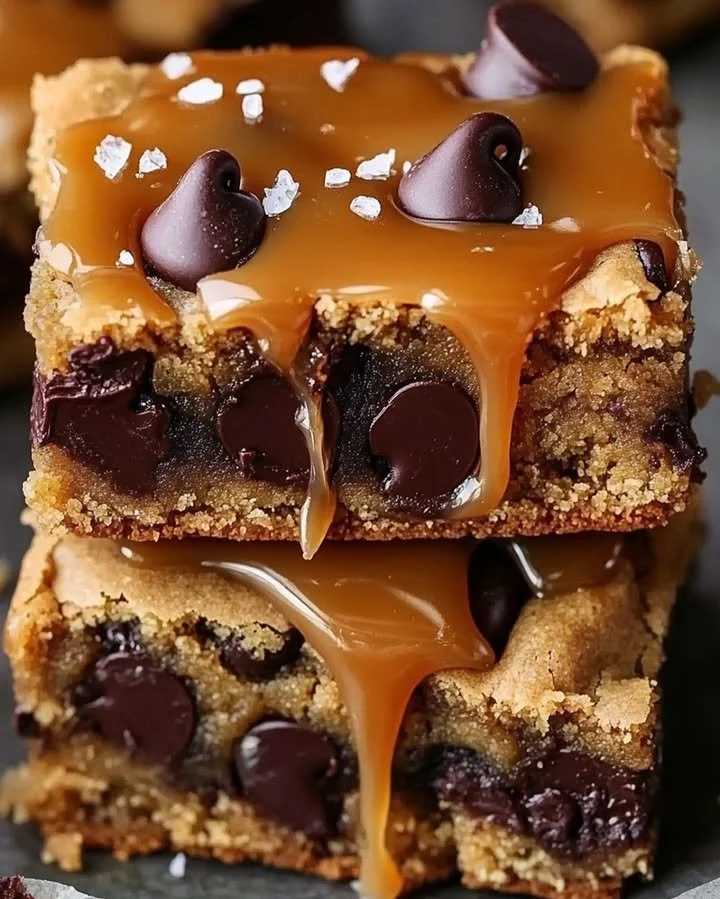 Deliciously sweet cookie bars with caramel