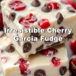 Delicious Cherry Garcia Fudge with cherries and chocolate swirls