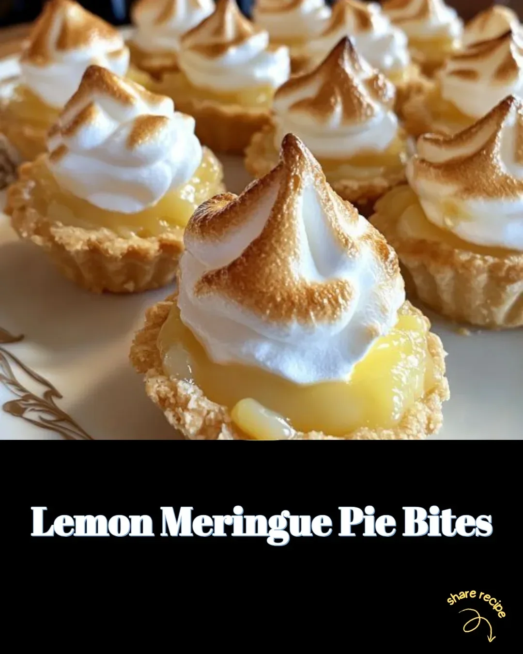 Delicious Lemon Meringue Pie Bites with a crispy crust and fluffy topping