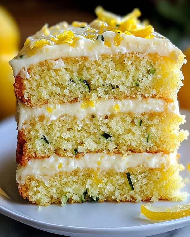 Lemon Zucchini Cake with Cream Cheese Frosting