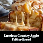 Luscious country apple fritter bread with apples and cinnamon