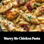 Delicious plate of Marry Me Chicken Pasta made with tender chicken and creamy sauce.