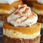 Mini pumpkin cheesecake bites on a decorative plate.