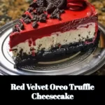 Delicious Red Velvet Cheesecake with Oreo truffle topping