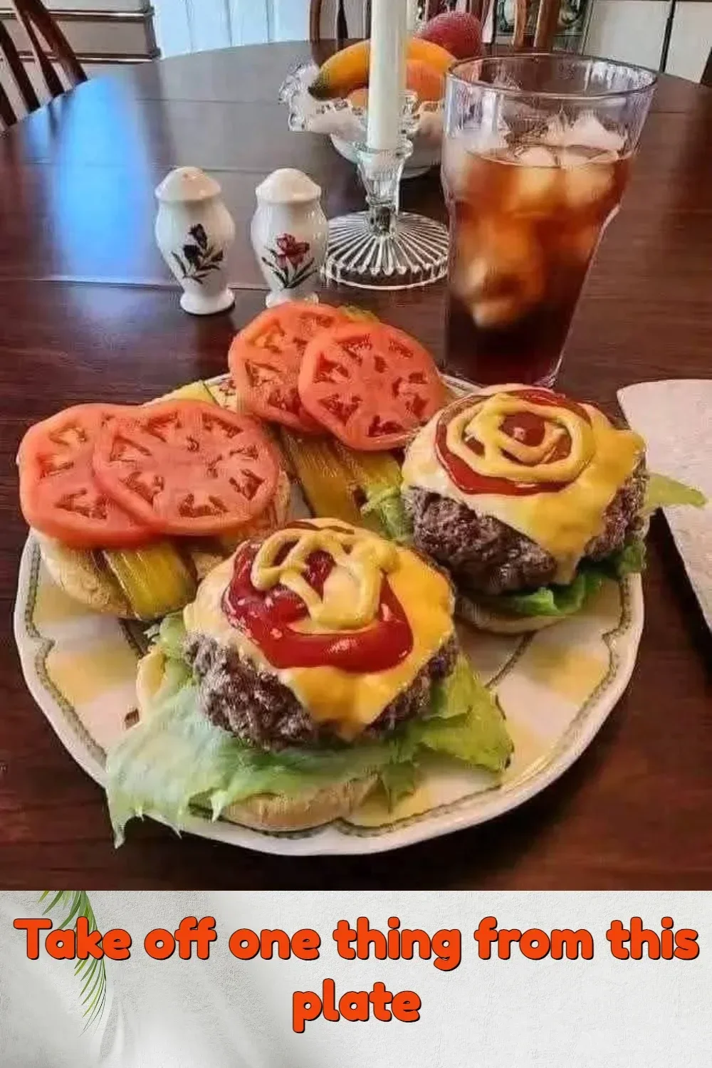 Take off one thing from this plate