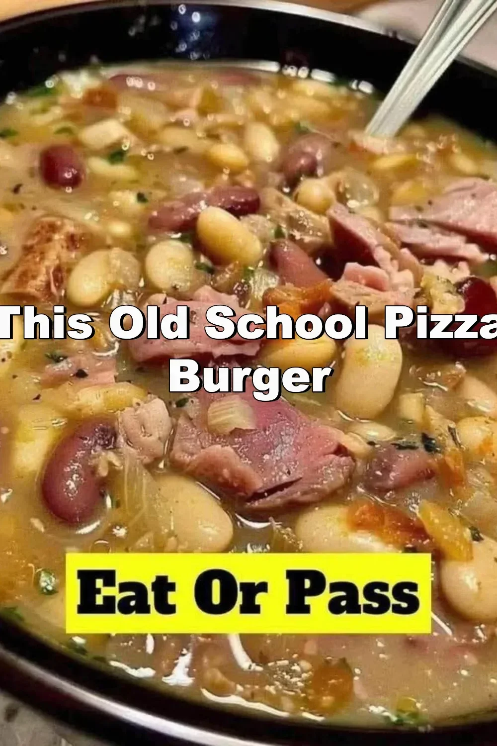 A delicious combination of burger and pizza.