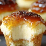 Vanilla Bean Crème Brûlée Cheesecake Cupcakes with caramelized sugar topping