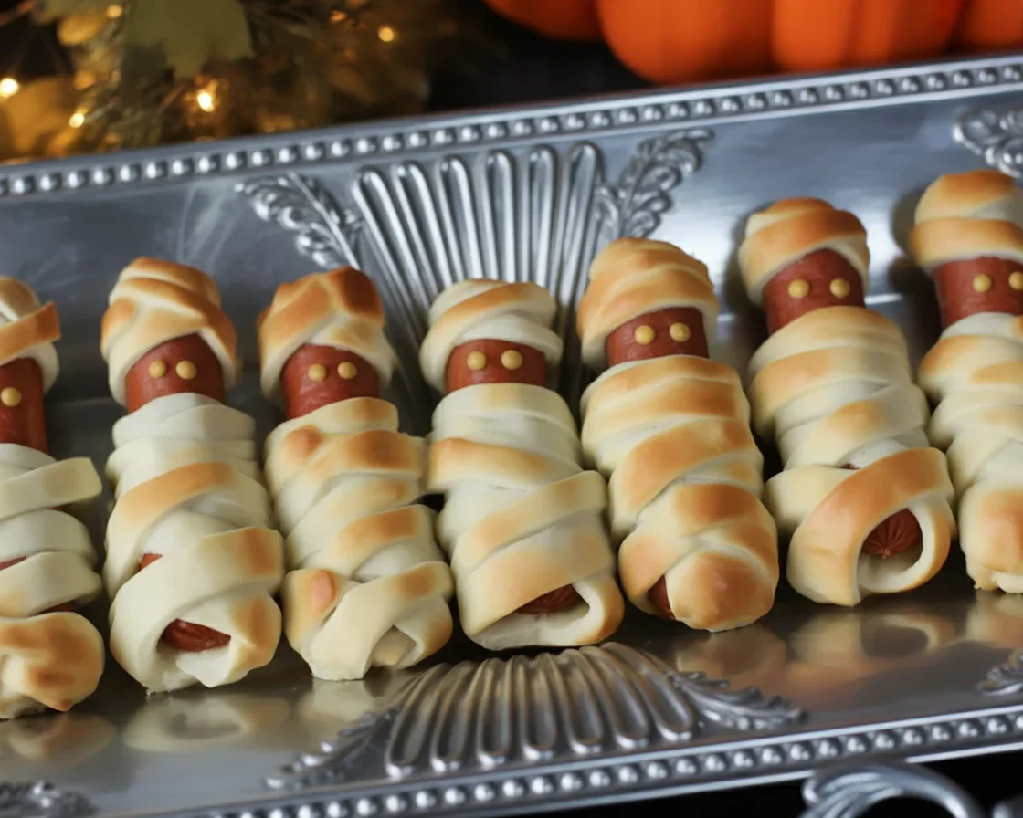 Colorful Halloween finger foods and appetizers for festive parties.