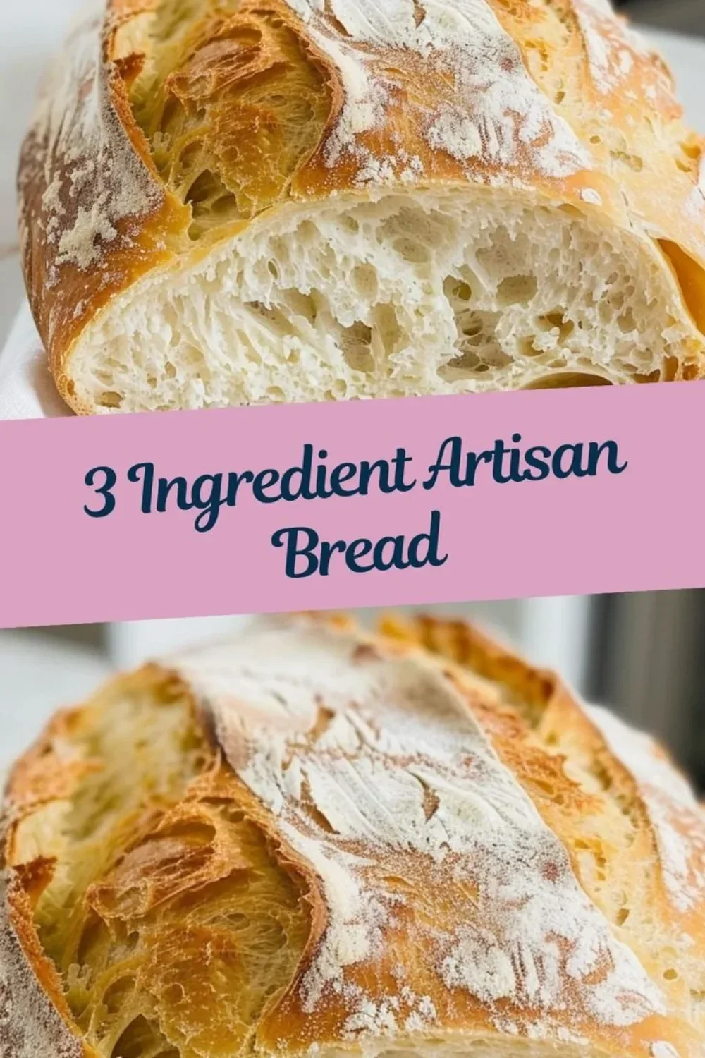 Freshly baked artisan bread with a crispy crust and soft interior