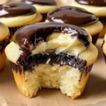 Delicious Boston Cream Cupcakes with chocolate frosting and vanilla custard filling