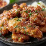 Crispy chicken tenders served with spicy bang bang sauce