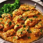 Delicious and creamy butter chicken served with naan and garnished with cilantro