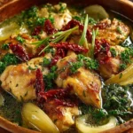 Bowl of traditional Filipino Chicken Tinola with fresh vegetables and chicken pieces.