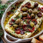 Mediterranean Feta Bake with olives and sun-dried tomatoes