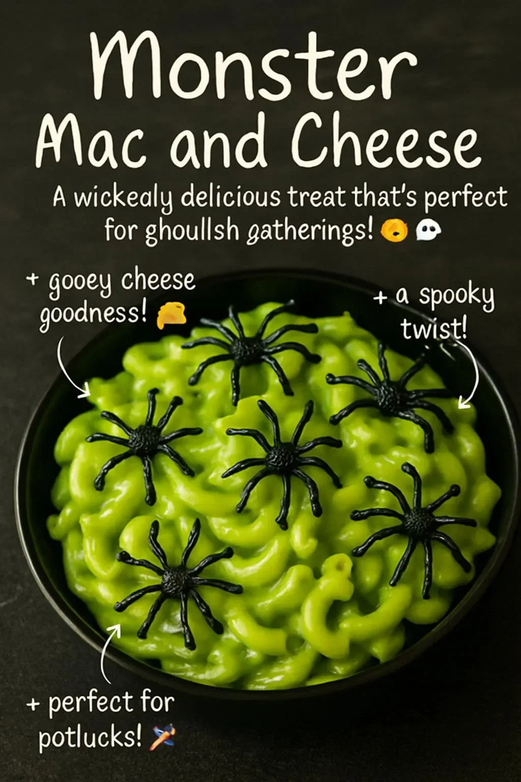 Delicious Monster Mac and Cheese with gooey cheese and pasta