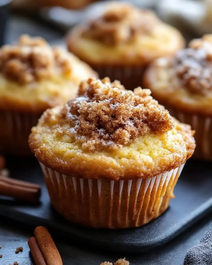 Delicious Pumpkin Streusel Muffins served with cinnamon honey butter