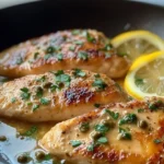 Delicious Quick Chicken Piccata served with lemon and capers