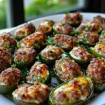 Savory stuffed jalapeño bites ready to serve as a delicious appetizer.