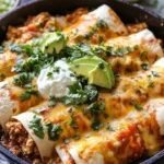 Spicy chicken burritos filled with creamy cheese