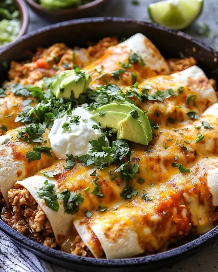 Spicy chicken burritos filled with creamy cheese