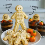 Delicious spooktacular skeleton cookies decorated for Halloween
