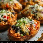 Veggie turkey stuffed potatoes recipe showcasing a delicious meal.