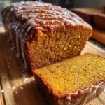 Chai Spice Maple Pumpkin Bread ready to be served.