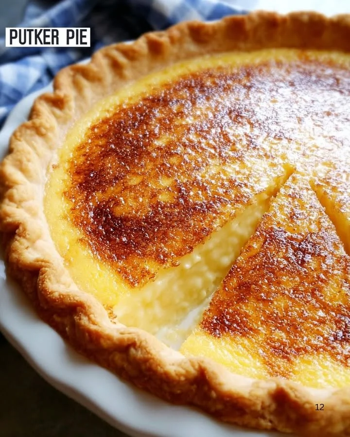 Slice of classic Southern buttermilk pie on a plate