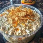Delicious homemade Crack Dip in a serving dish ready for dipping.