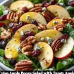 Crisp apple pecan salad with tangy apple cider vinaigrette