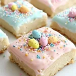 Delicious Easter Egg Sugar Cookie Bars decorated for spring festivities