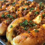 Delicious Garlic Bread Sloppy Joes served on a plate with fresh toppings
