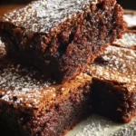 Delicious gingerbread brownies topped with icing and festive decorations