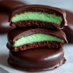 Delicious homemade peppermint patties on a plate