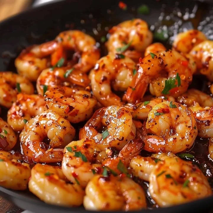 Delicious Honey Butter Shrimp seasoned with Old Bay for a flavorful seafood dish