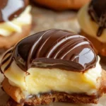 Delicious Boston Cream Pie Cookie Bites on a plate