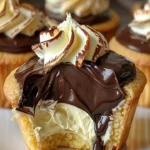 Delicious Boston Cream Pie cupcakes with creamy filling and chocolate icing
