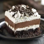 Delicious layered chocolate delight dessert for chocolate enthusiasts