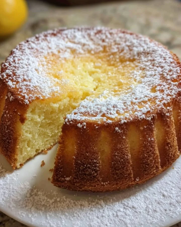 Delicious Limoncello Ricotta Cake topped with lemon zest and fresh berries