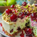 Lemon-Lime Cherry Pistachio Cheesecake with vibrant toppings