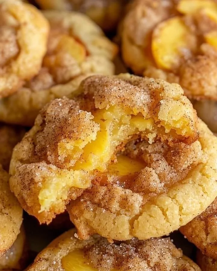 Delicious peach cobbler cookies baked to perfection with fresh peaches and spices