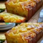 Freshly baked pineapple bread with a golden crust and tropical flavor