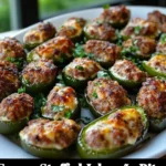 Savory stuffed jalapeño bites served on a platter for appetizers